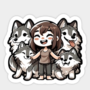 Just a girl who loves wolves Sticker